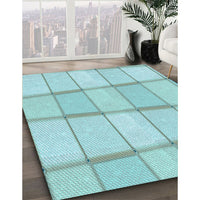 Patterned Blue Rug, pat10lblu