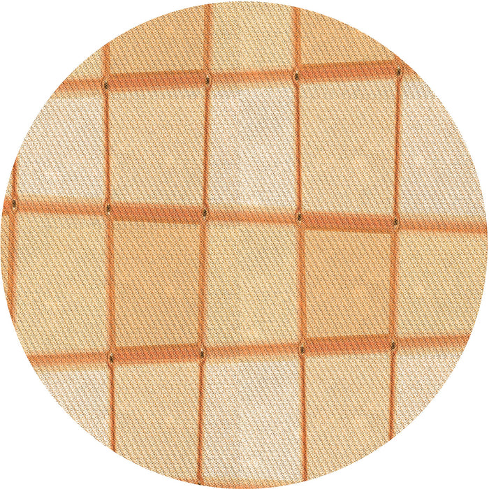 Square Patterned Orange Rug, pat10org