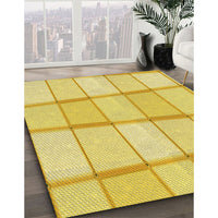 Patterned Yellow Rug, pat10yw