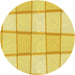 Square Patterned Yellow Rug, pat10yw