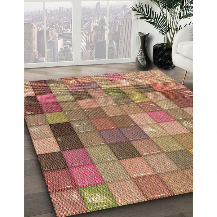Machine Washable Transitional Brown Sand Brown Rug in a Family Room, wshpat100brn