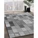 Patterned Smokey Gray Rug in Family Room, pat100gry