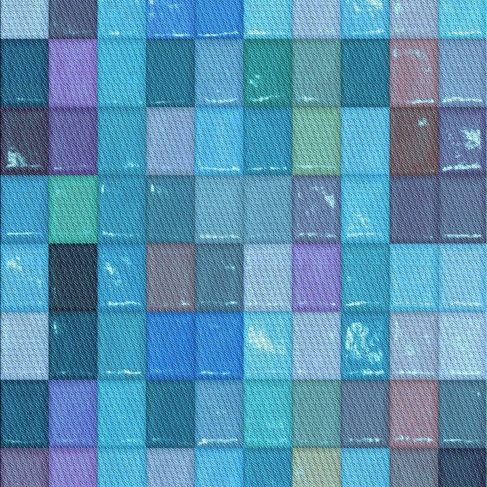 Patterned Blue Rug, pat100lblu