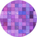 Square Patterned Purple Rug, pat100pur