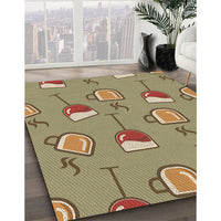 Patterned Sienna Brown Rug, pat1000brn