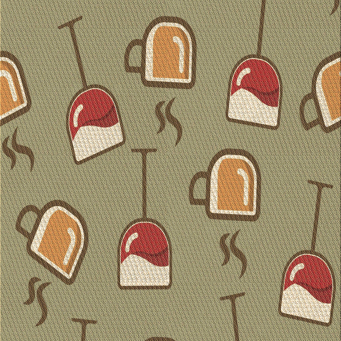 Patterned Sienna Brown Rug, pat1000brn