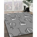 Patterned Dark Gray Rug in Family Room, pat1000gry