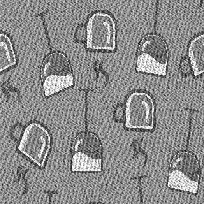 Patterned Dark Gray Rug, pat1000gry