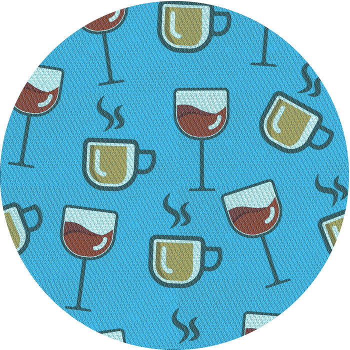 Square Machine Washable Transitional Blue Ivy Blue Rug in a Living Room, wshpat1000lblu