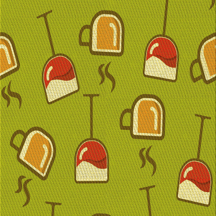 Patterned Dark Golden Brown Rug, pat1000yw