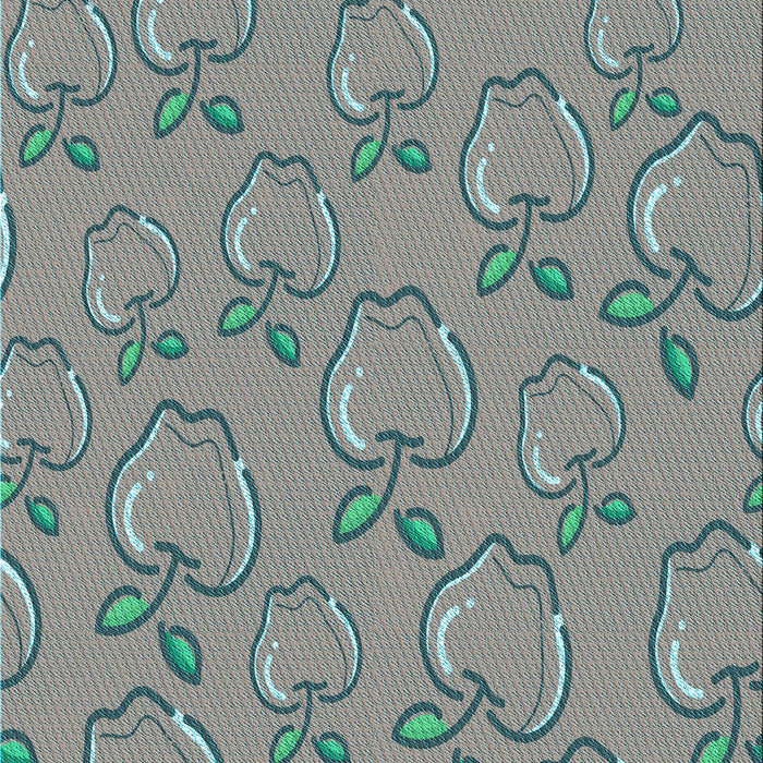 Patterned Blue Green Rug, pat1001lblu