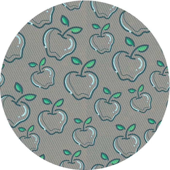 Square Patterned Blue Green Rug, pat1001lblu