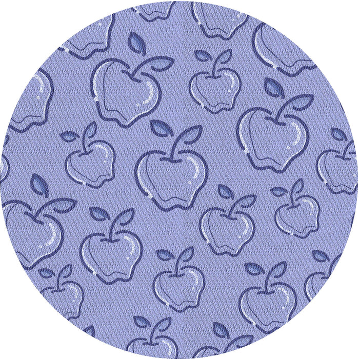 Square Machine Washable Transitional Jeans Blue Rug in a Living Room, wshpat1002blu