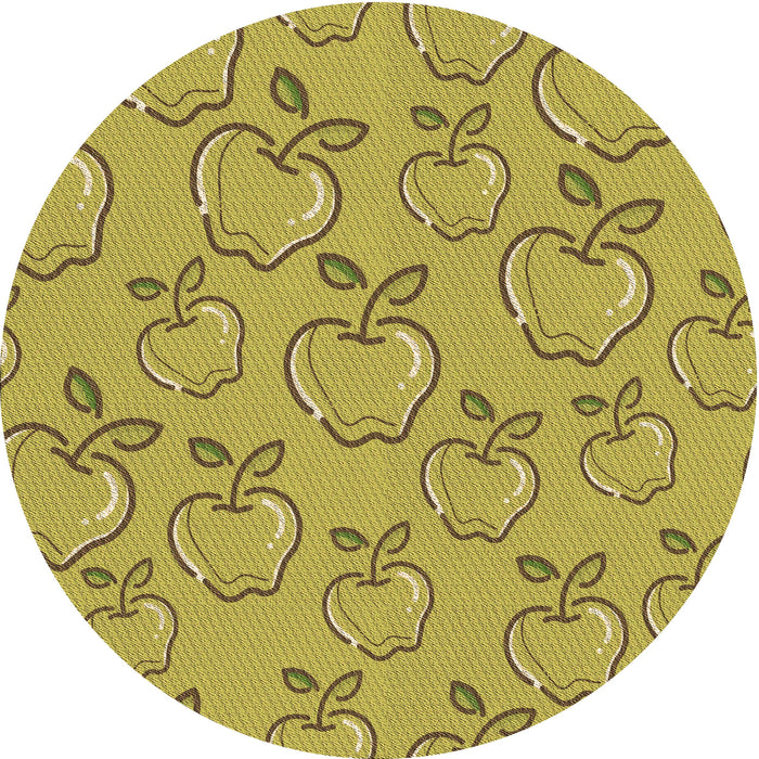 Square Patterned Golden Brown Yellow Rug, pat1002brn