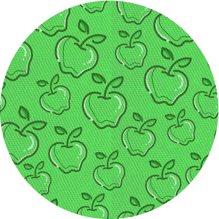 Square Machine Washable Transitional Lime Green Rug in a Living Room, wshpat1002grn