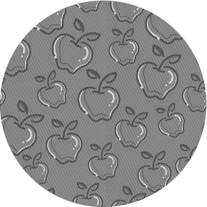 Square Patterned Ash Gray Rug, pat1002gry