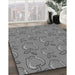 Patterned Ash Gray Rug in Family Room, pat1002gry