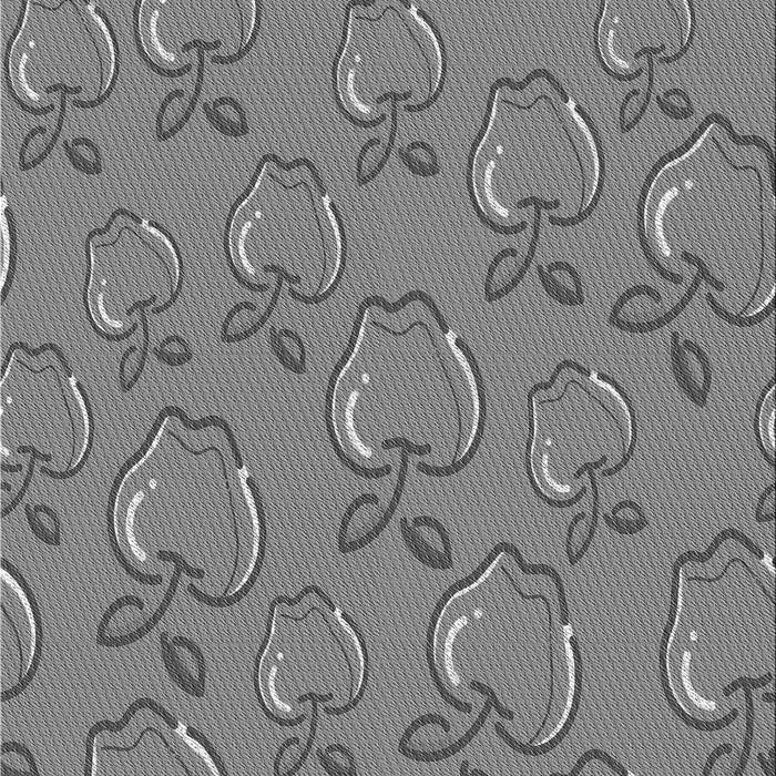 Machine Washable Transitional Ash Gray Rug, wshpat1002gry