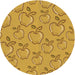 Square Patterned Deep Yellow Rug, pat1002org