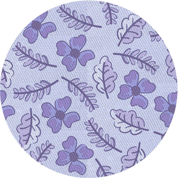 Square Patterned Purple Rug, pat1003blu