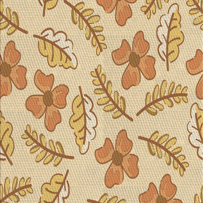 Patterned Orange Rug, pat1003brn