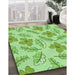 Patterned Jade Green Rug in Family Room, pat1003grn