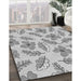 Machine Washable Transitional Gray Rug in a Family Room, wshpat1003gry