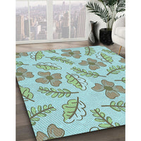 Patterned Blue Rug, pat1003lblu