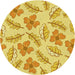 Square Patterned Bold Yellow Rug, pat1003yw