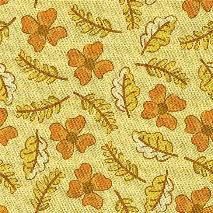 Round Machine Washable Transitional Bold Yellow Rug, wshpat1003yw