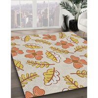 Patterned Vanilla Gold Novelty Rug, pat1003