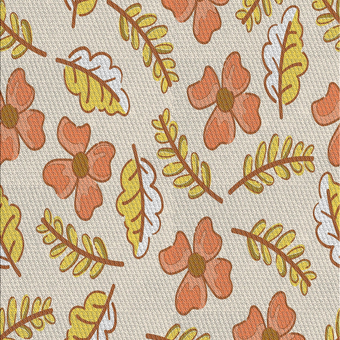 Patterned Vanilla Gold Novelty Rug, pat1003