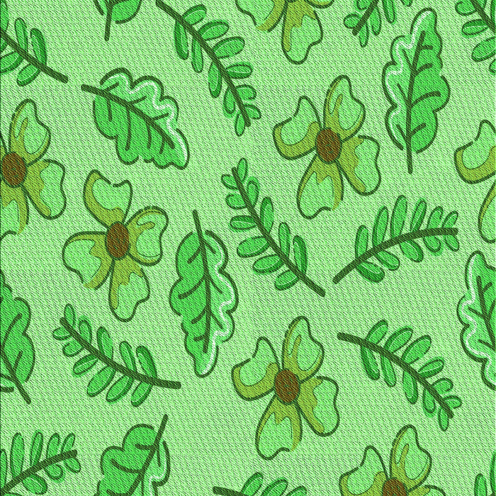 Patterned Emerald Green Rug, pat1004grn