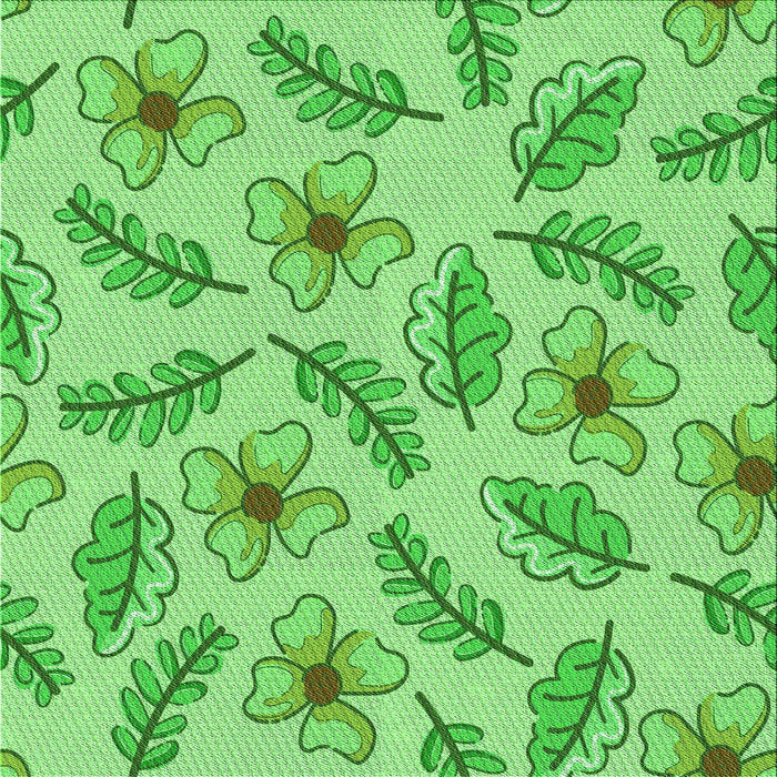 Round Patterned Emerald Green Rug, pat1004grn