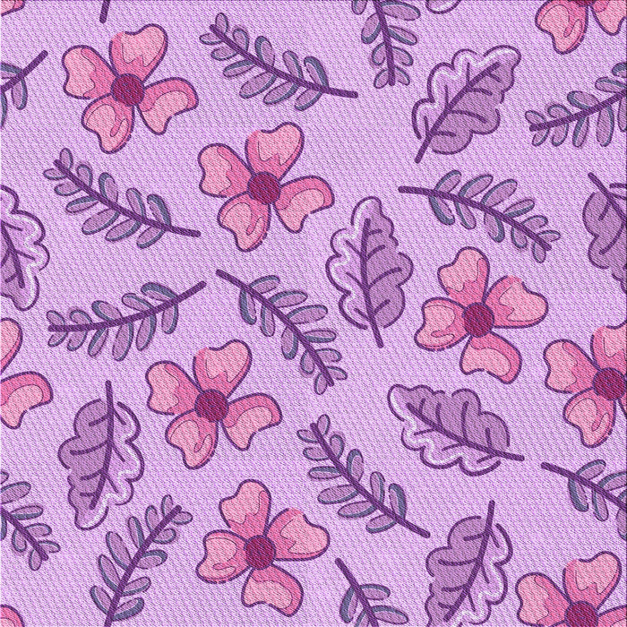 Round Machine Washable Transitional Blossom Pink Rug, wshpat1004pur