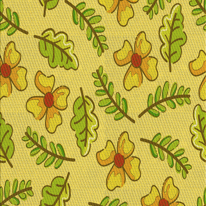 Machine Washable Transitional Yellow Rug, wshpat1004yw