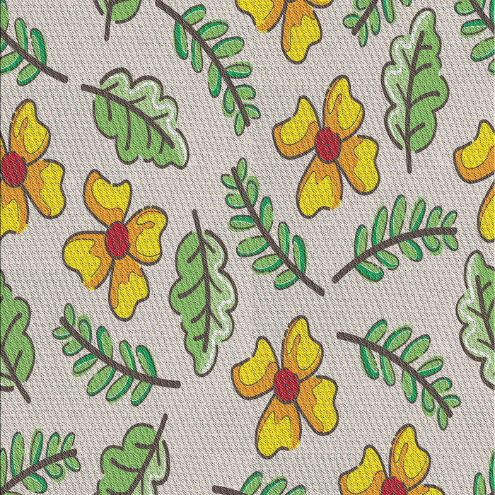 Machine Washable Transitional Organic Brown Green Rug, wshpat1004