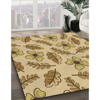 Patterned Light Brown Rug, pat1005brn