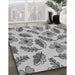 Machine Washable Transitional Smokey Gray Rug in a Family Room, wshpat1005gry