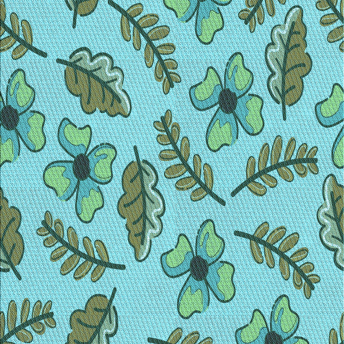 Machine Washable Transitional Earth Green Rug, wshpat1005lblu