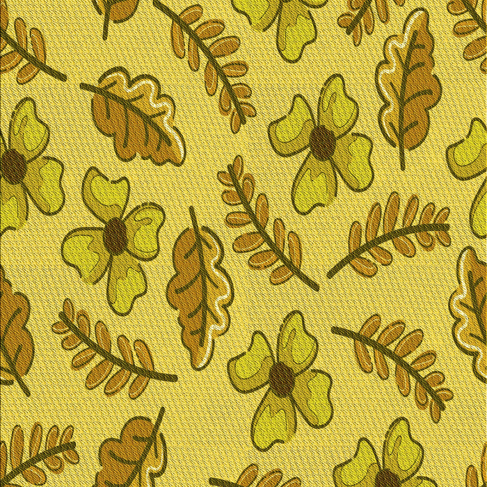 Patterned Golden Yellow Rug, pat1005yw