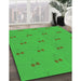 Patterned Lime Green Rug in Family Room, pat1006grn