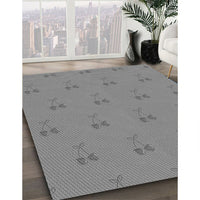 Patterned Dark Gray Rug, pat1006gry