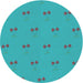 Square Patterned Aqua Cyan Blue Rug, pat1006lblu