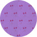 Square Patterned Purple Rug, pat1006pur