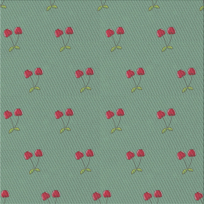 Square Patterned Blue Green Novelty Rug, pat1006