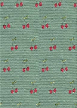 Patterned Blue Green Novelty Rug, pat1006