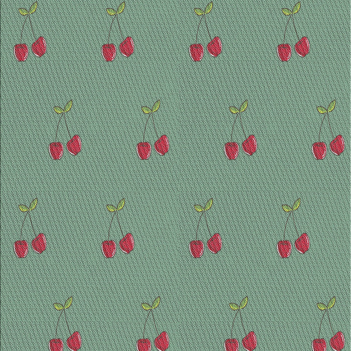 Patterned Blue Green Novelty Rug, pat1006