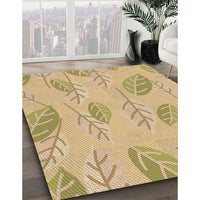 Patterned Caramel Brown Rug, pat1007brn