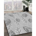 Patterned Gray Rug in Family Room, pat1007gry